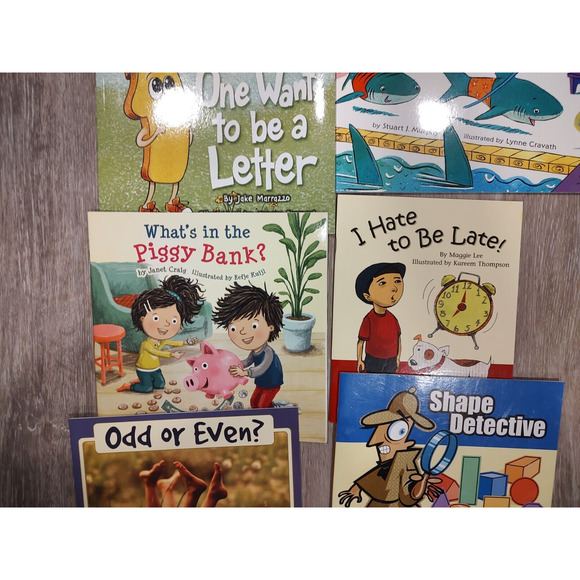 lot of elementary educational books numbers shapes telling time money - Picture 3 of 4